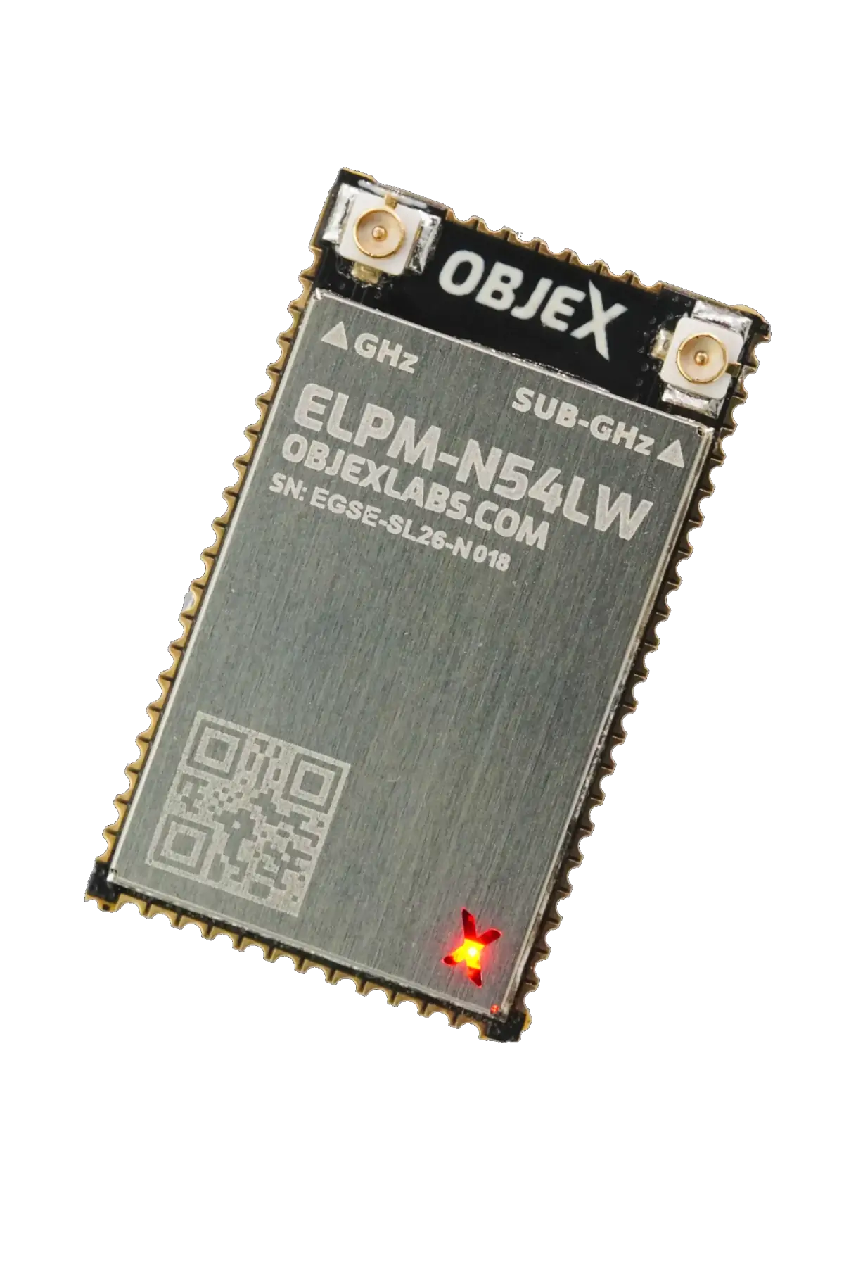 OBJEX ELPM-N54LW module with nRF54L15 and sub-GHz radio